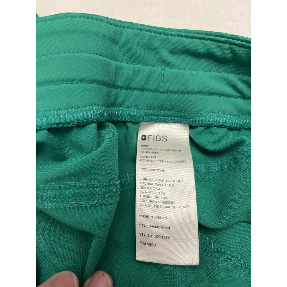 FIGS Technical Collection Womens Scrub Pants Green Sz Med/Tall